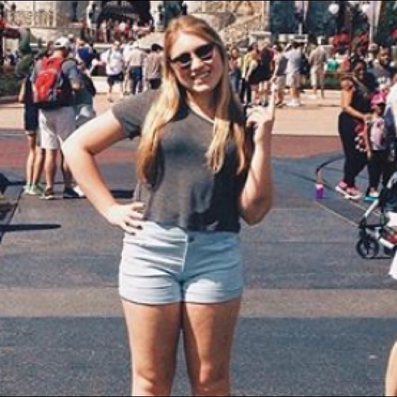 Light blue high wasted shorts - Picture 4 of 4